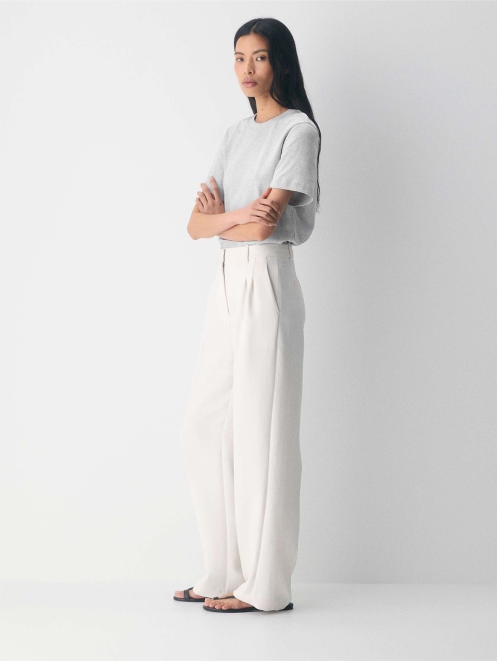 Aritzia Effortless Pants in Light Birch - Picture 2 of 2